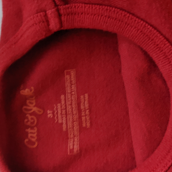 🎀3T, Cat and Jack, red Christmas sleepwear - Picture 3 of 4